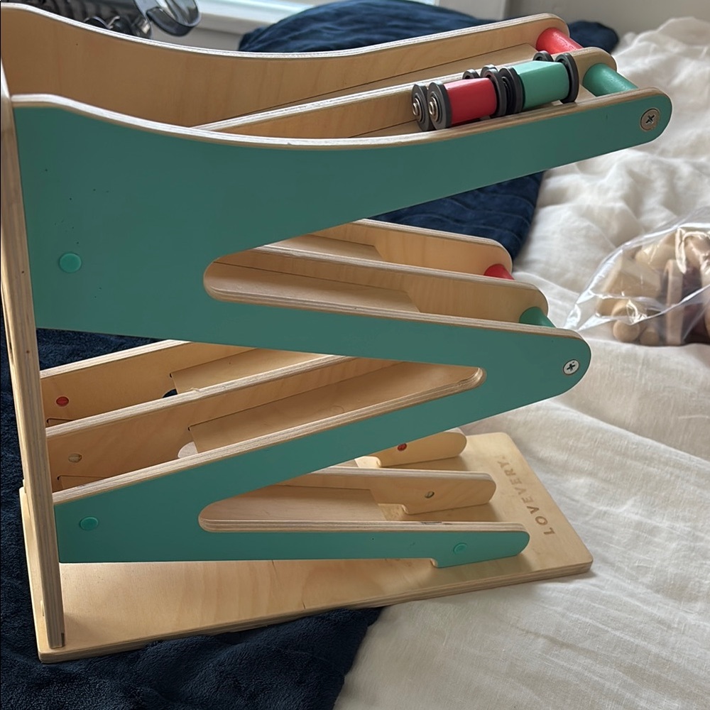 Love Green Wooden Toy Ramp